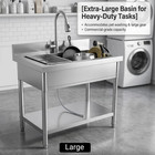Commercial Stainless Steel Sink Laundry Kitchen Sink Utility Sink -free Shipping