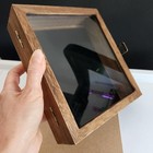 Wood Jewelry Display Case Glass Top Organizer Box For Jewelry Collectibles