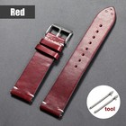 Vintage Oil Wax Leather Watch Band 18mm 20mm 22mm Universal Cowhide Strap For