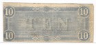 T-68 1864  10 Confederate States Of America Civil War Paper Money Csa Note Pf-31