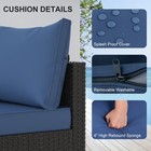Outdoor Patio Furniture Set 7-piece Pe Wicker Sectional Sofa W  Tea Table