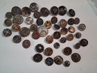 Antique 3 4oz Brass Cut Steel Picture Buttons Floral Story Mixed Lot Tints Egypt
