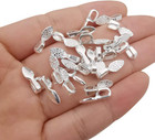 100pcs 15x5mm Silver Plated Small Pendant Bails Glue On Bails Tag Jewelry Bails 