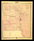 Ca 1875 Johnson County Map Iowa City Coralville North Liberty Original Antique