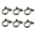 1 4 Inch 6 Pack Stainless Steel 316 Shackle D Rings Clevis Rigging Shackle
