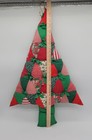 Vintage 70s Handmade Quilted Christmas Tree Wall Hanging 30  Tall