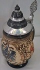 Vtg German Lidded Beer Stein Deutschland Eagle Pewter Lid Made Germany