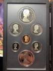 1982 Royal Canadian Mint  7 Coin Proof Set Double Dollar Silver Canada Coa Case