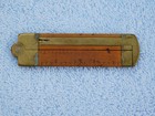 Vintage 6  No  36 Boxwood Folding Rule With Brass Caliper