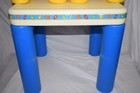 Vintage Little Tikes Tykes 2 Chunky Chairs Kid Child Size Table Set Blue Guc
