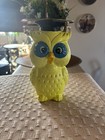 Rare Vintage Uranium Piggy Bank Owl  Was Made In Japan      Really Bright Glower 