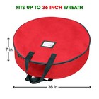  Christmas Wreath Storage Bag- Handles Made Of Durable 600d Oxford 36  Red
