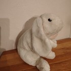 Vtg Animal Alley White Bunny Plush Toys R Us Pink Lop Ears 12  Stuffed Animal