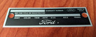 New 1966 1967 Ford Mustang Fairlane Warranty Body Id Number Plate Data Door Tag