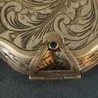 Vintage 800 Silver Floral Engraved Powder Compact W Mirror - Free Shipping Usa