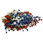 4th Of July Artificial Flower Decor In Red White Blue For For Courtyard
