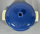 Le Creuset 8  Stoneware Round Casserole Dish With Lid - Blue  Read