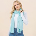 3 Piece Winter Beanie Hat Scarf And Gloves Set For Women s Os Light Blue Acrylic