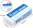 M g 12 Pack Pencil Erasers  Small White Rubber Eraser For Kids School 