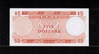 Fiji  5 Dollars Nd 1974  A 5 366594 Barnes tomkins  Gem Unc - Scarce