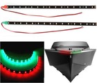 2x 12  Bow Led Waterproof Red Green Navigation Light Marine Boat 12v Running