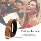 Women Reversible Leather Belts For Jeans Pants Dresses Ladies Fashion Belts