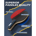 Glymnis Ping Pong Paddles Set Of 4 Table Tennis Rackets With 8 Balls  Storage
