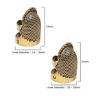 4 Pack Sewing Thimble Finger Protector  Adjustable Finger Metal Shield Protector