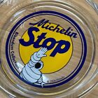 Michelin Man Bibendum Glass Ashtray Accessory Tray Set Of 2 Size 10cm Unused
