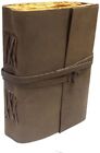 Vintage Leather Bound Journal With Antique Handmade Deckle Edge Papers Diary1