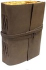 Vintage Leather Bound Journal With Antique Handmade Deckle Edge Papers Diary2