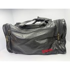 Wilson Vintage Black Faux Leather Duffel Bag Retro Gym Travel Weekender Sport
