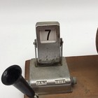 Vintage Perpetual Desk Calendar With Globe Wood Base Metal Flip Date Retro Works