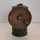 Vintage 19th  Brass Justrite Carbide Coal Miner   s Cap Helmet Lamp Light Lantern