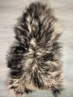Icelandic Real Sheepskin Rug Mouflon Black White Seat Cover Pet Bed Throw Rug