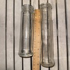 Lot 2 Vintage Glass Clear Bottles Good For Flowers Bud Vases Old