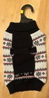 Merry Makings Holiday Snowflake White blue red Fairisle Dog Sweater  S
