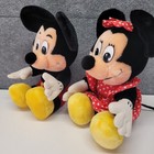 Vintage Mickey Mouse Minnie Plush Disneyland Walt Disney World Set