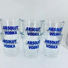 Absolut Vodka 6 Shot Glass  Country Of Sweden Blue - New