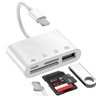 Usb To Card Reader Adapter Usb Camera Micro Sd Memory Slot For Iphone Ipad Ipod 