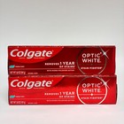 2x Colgate Optic White Stain Fighter Toothpaste Fresh Mint Gel  3 8oz Ea X03 28