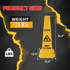 26 5  Yellow Wet Floor Safety Cone 4-sided Caution Sign For Slip Prevention