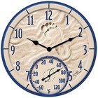  Poly Resin Indoor And Outdoor Decorative And Clock And Thermometer By The Sea
