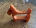 Vintage Bakelite Scottie Dog Napkin Ring Green  With Cherry Red Eyes Art Deco