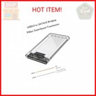 2 5  External Hard Drive Enclosure  Sata To Usb 3 1 Tool-free Clear For 2 5 Inch