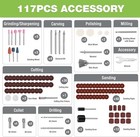 Workpro 7 2v Cordless Rotary Tool 6 Variable Speed W 117 Accessories Black