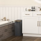 Slim Laundry Hamper With Lid  Narrow Laundry Basket With Bamboo Handles