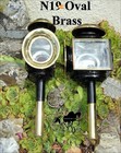 Horse Carriage Lamps Style N18 N19 Pony Cob Size Brass Or White Metal Oval 