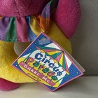 Vintage 1990s Eden Toys Plush Clown Rattle Ring Baby Toy Pink Yellow Green 6   