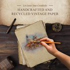 Nomadcraftsco  Blank Vintage Handmade Deckled Edge Paper   75 Sheets Of Recyc   